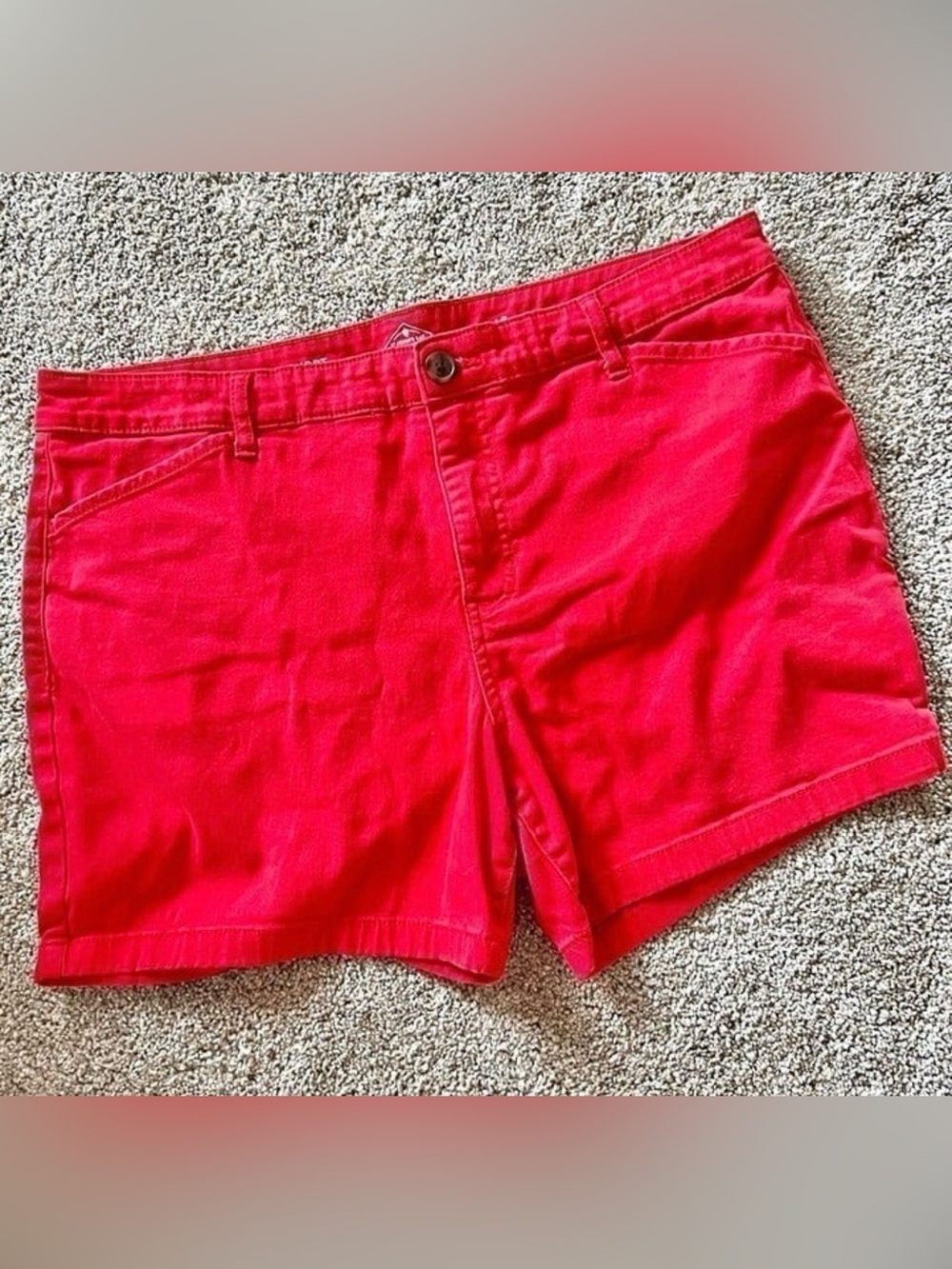 St. John’s Bay - Women’s (XL, Sz 16) 5” Red Summer Shorts